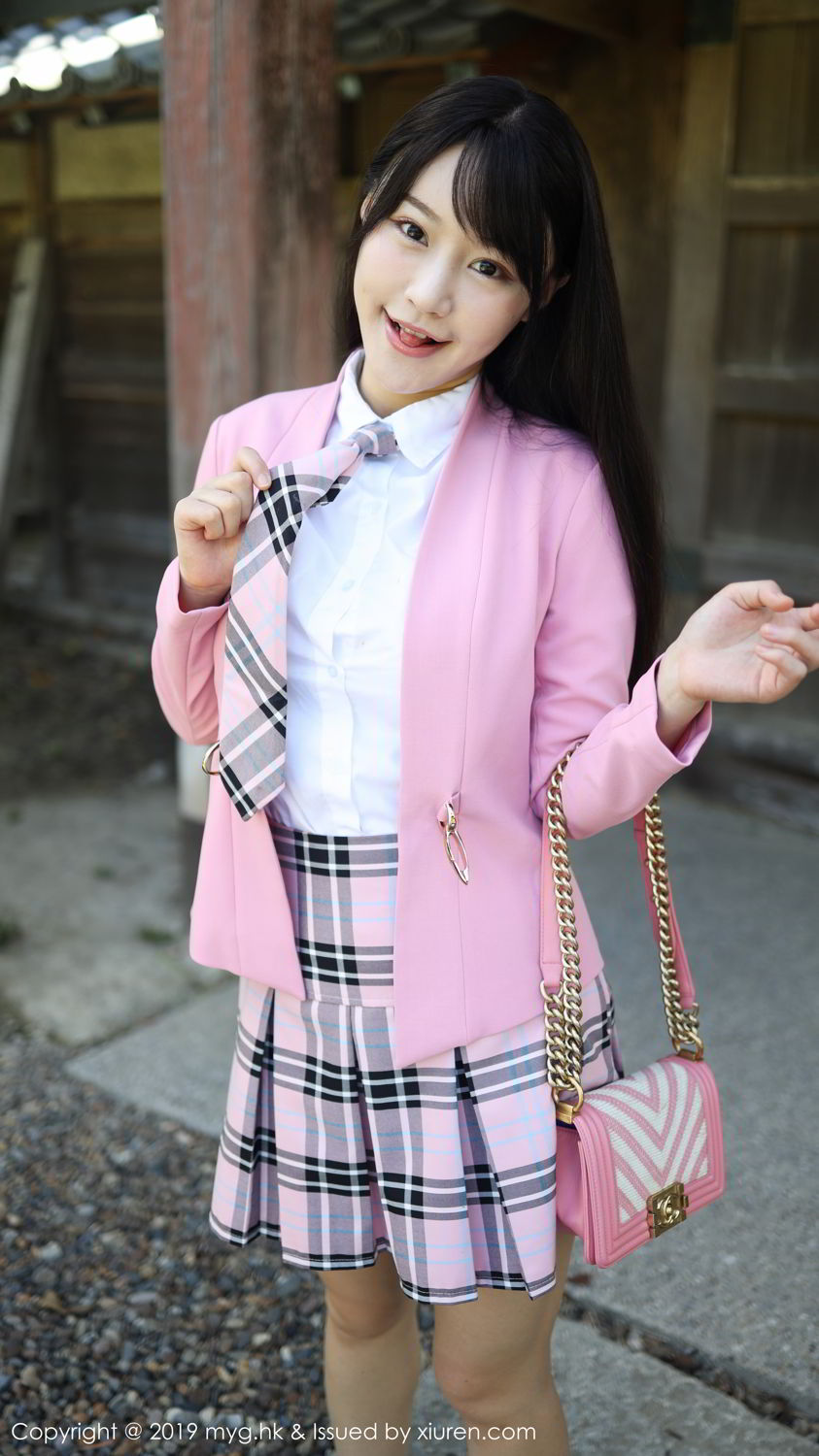 《MyGirl 朱可(barbie可儿) 制服写真 VOL.389》第2张,模特朱可(barbie可儿),mygirl,制服主题,全套100张