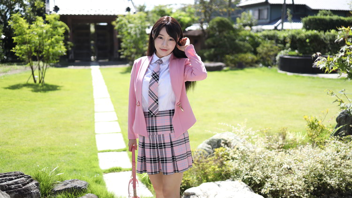 《MyGirl 朱可(barbie可儿) 制服写真 VOL.389》第50张,模特朱可(barbie可儿),mygirl,制服主题,全套100张