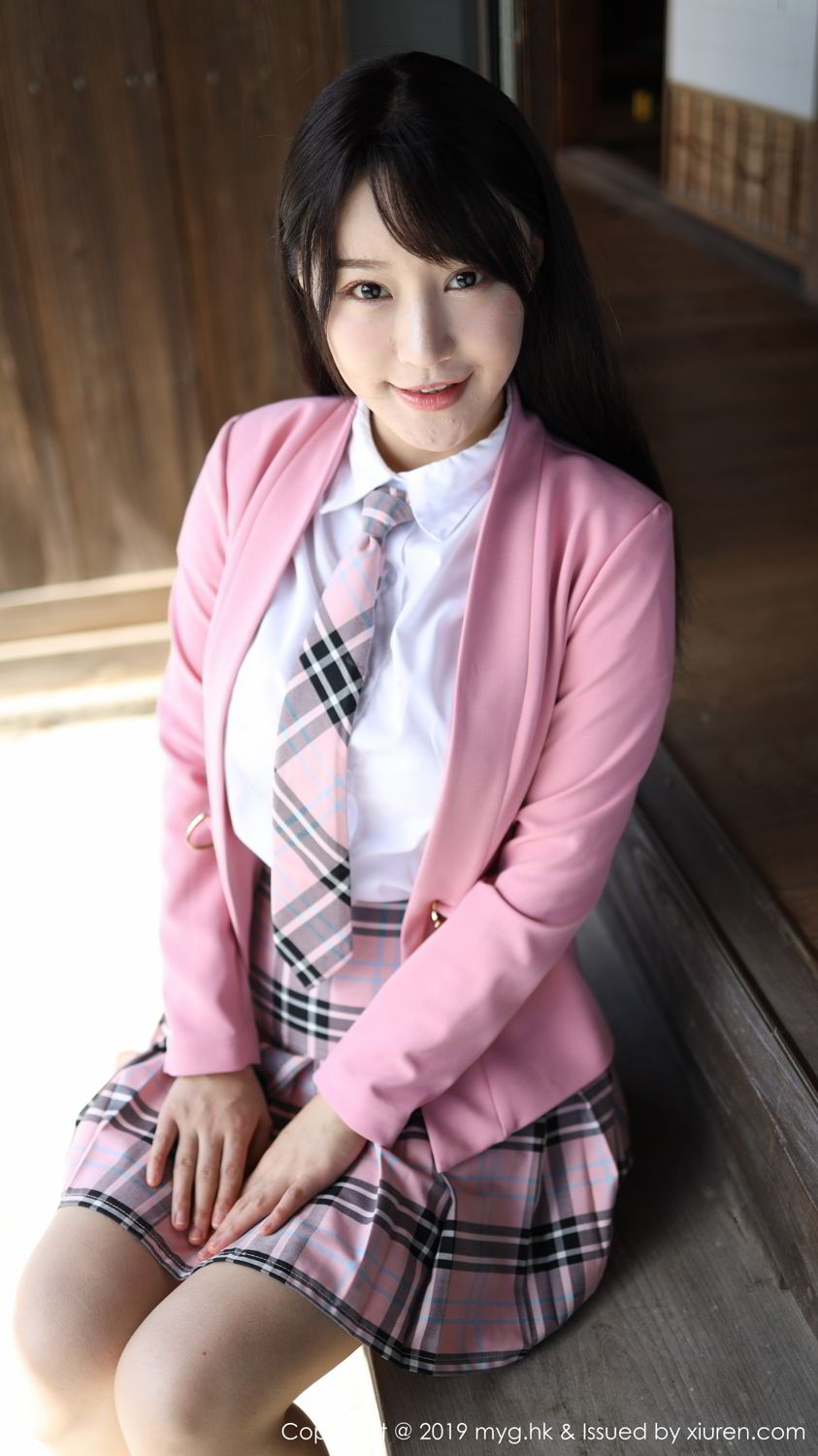 《MyGirl 朱可(barbie可儿) 制服写真 VOL.389》第55张,模特朱可(barbie可儿),mygirl,制服主题,全套100张