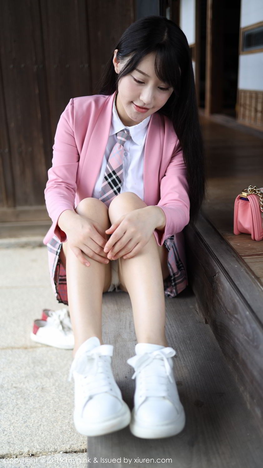 《MyGirl 朱可(barbie可儿) 制服写真 VOL.389》第60张,模特朱可(barbie可儿),mygirl,制服主题,全套100张