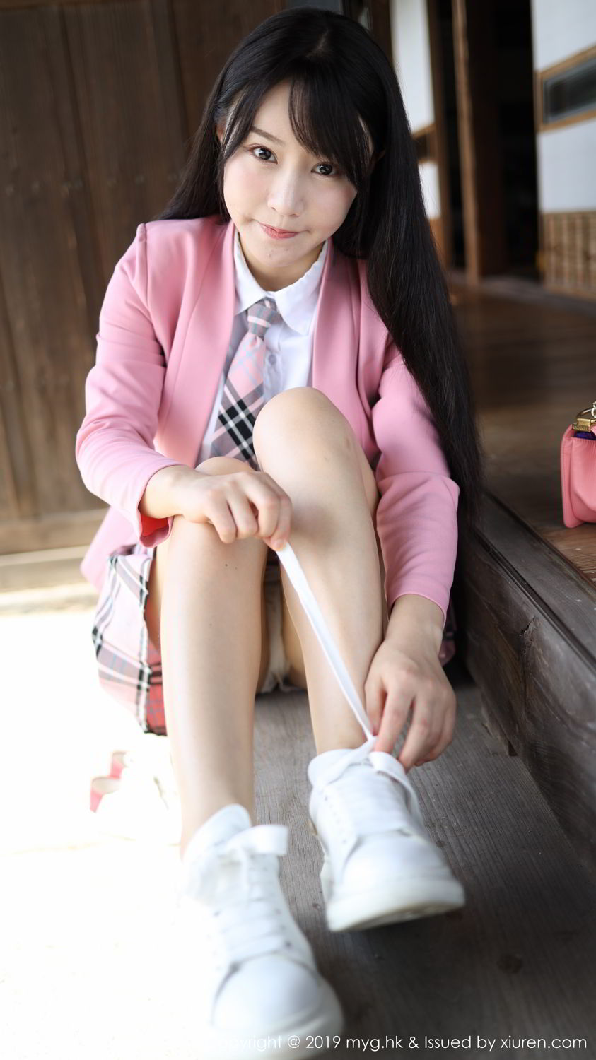 《MyGirl 朱可(barbie可儿) 制服写真 VOL.389》第66张,模特朱可(barbie可儿),mygirl,制服主题,全套100张
