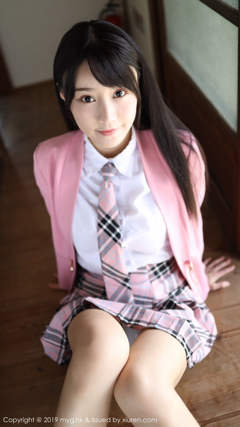 《MyGirl 朱可(barbie可儿) 制服写真 VOL.389》第87张，模特朱可(barbie可儿)，mygirl，制服主题，全套100张