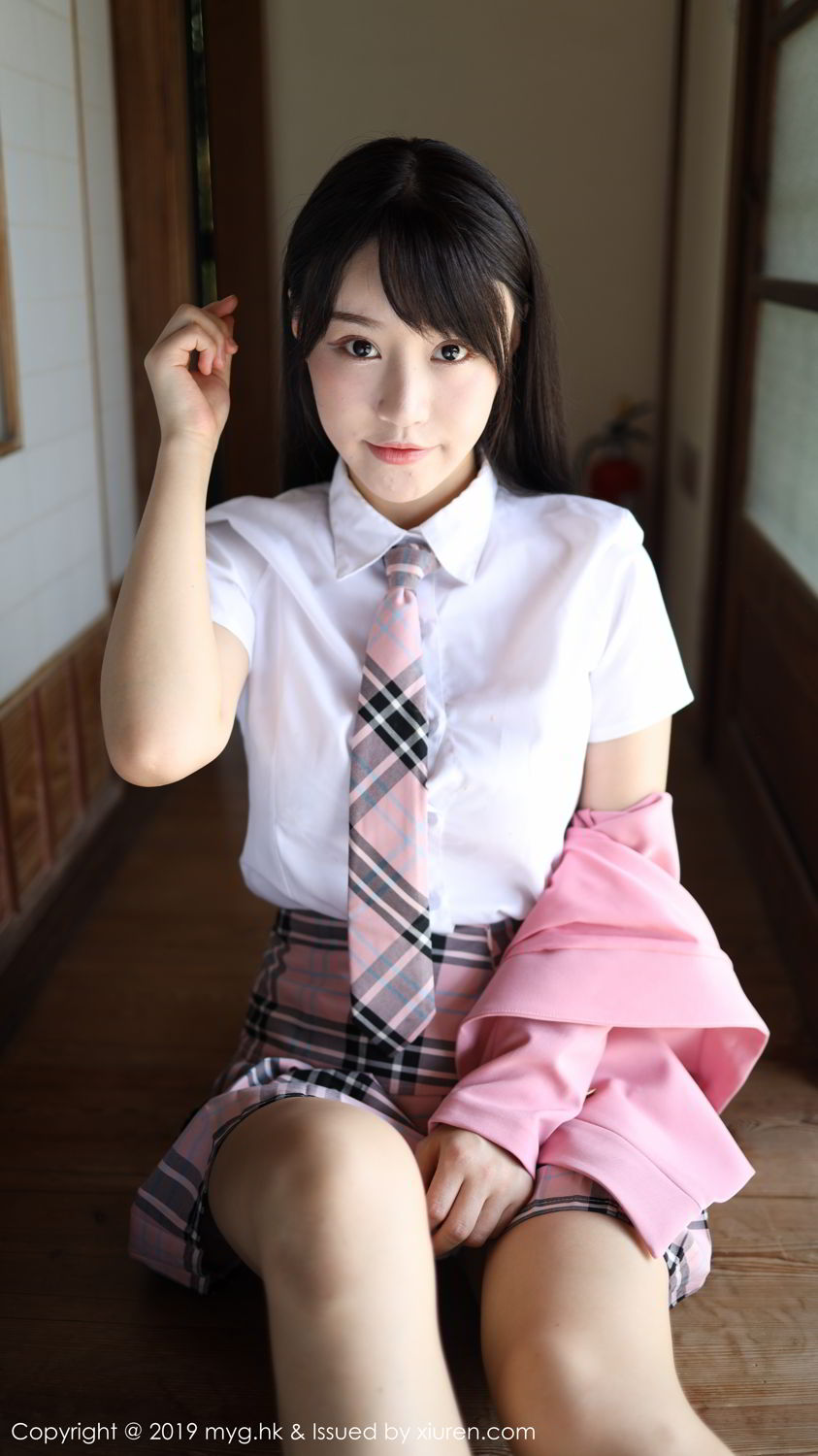 《MyGirl 朱可(barbie可儿) 制服写真 VOL.389》第90张，模特朱可(barbie可儿)，mygirl，制服主题，全套100张
