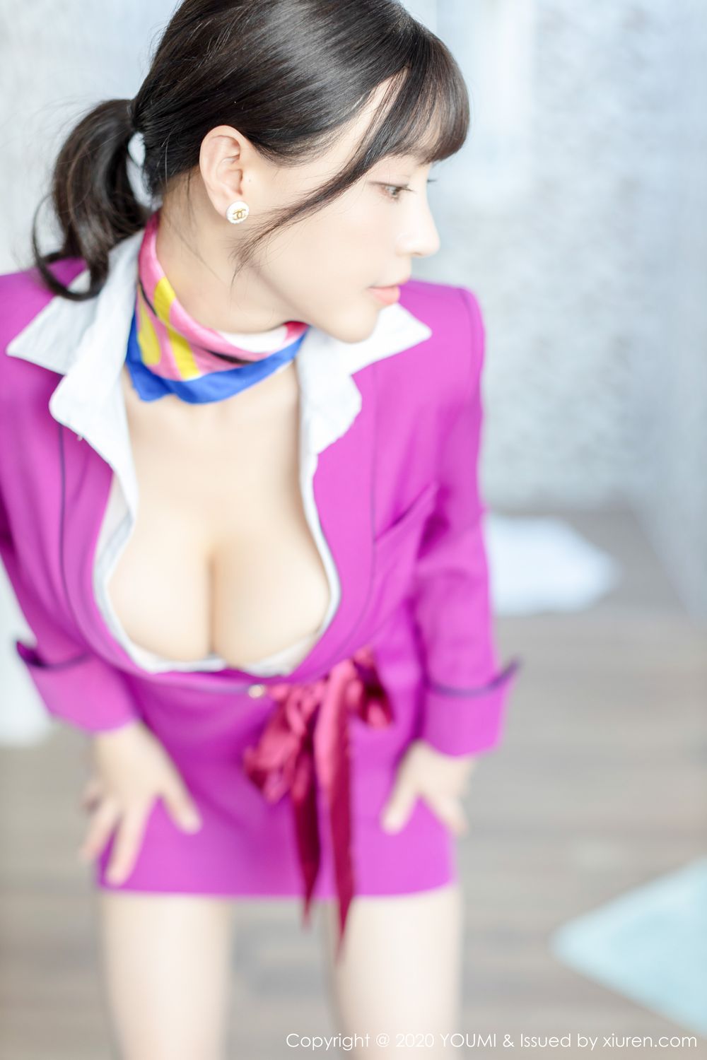 《尤蜜荟 朱可(barbie可儿) 制服写真 VOL.398》第14张，模特朱可(barbie可儿)，尤蜜荟，制服主题，全套100张