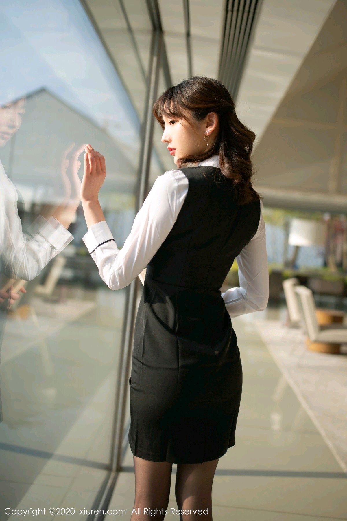 《秀人网 陆萱萱(Lu Xuan Xuan) 黑丝写真 No.2312》第7张，模特陆萱萱(Lu Xuan Xuan)，秀人网，黑丝主题，全套75张