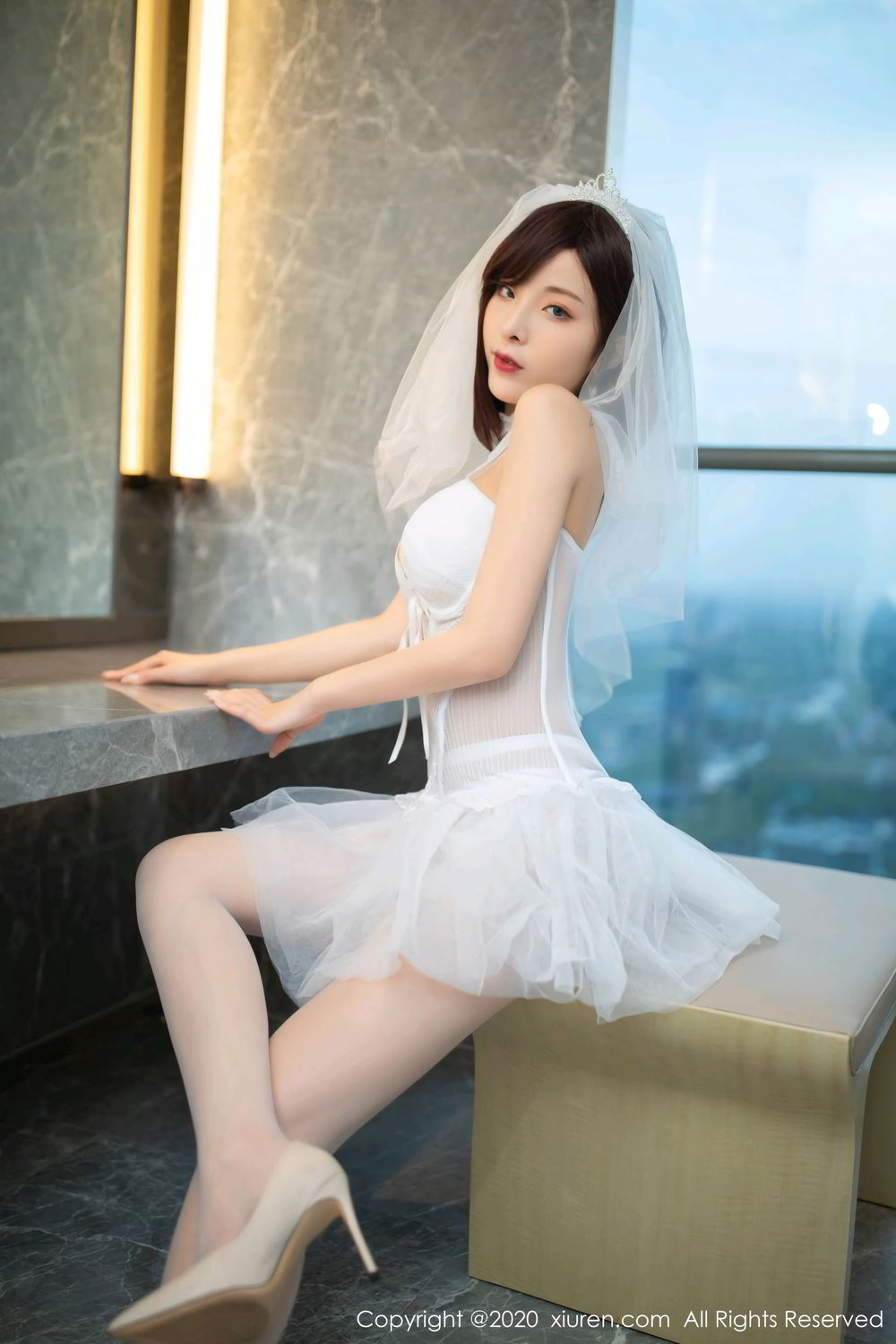《秀人网 陈小喵(Chen Xiao Miao) 婚纱写真 No.2348》第23张,模特陈小喵(Chen Xiao Miao),秀人网,婚纱主题,全套75张