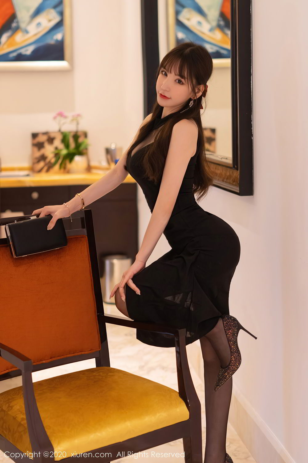 《秀人网 周于希dummy(Dummy Zhou) 黑丝写真 No.2418》第8张,模特周于希dummy(Dummy Zhou),秀人网,黑丝主题,全套66张