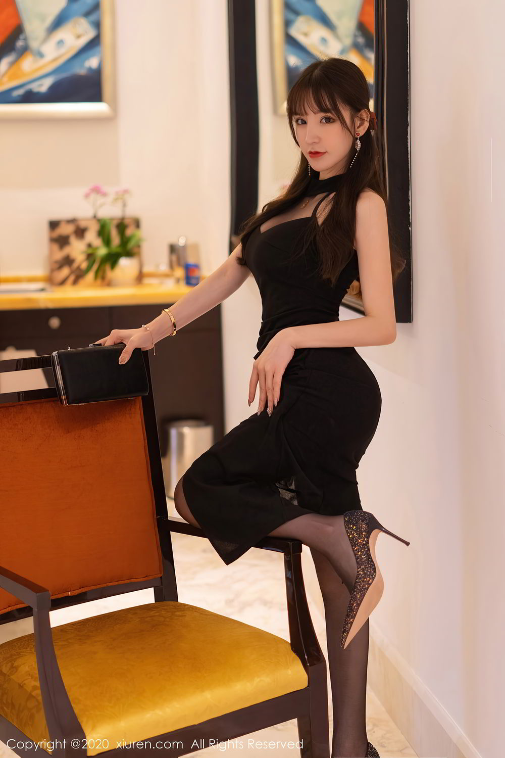 《秀人网 周于希dummy(Dummy Zhou) 黑丝写真 No.2418》第9张,模特周于希dummy(Dummy Zhou),秀人网,黑丝主题,全套66张