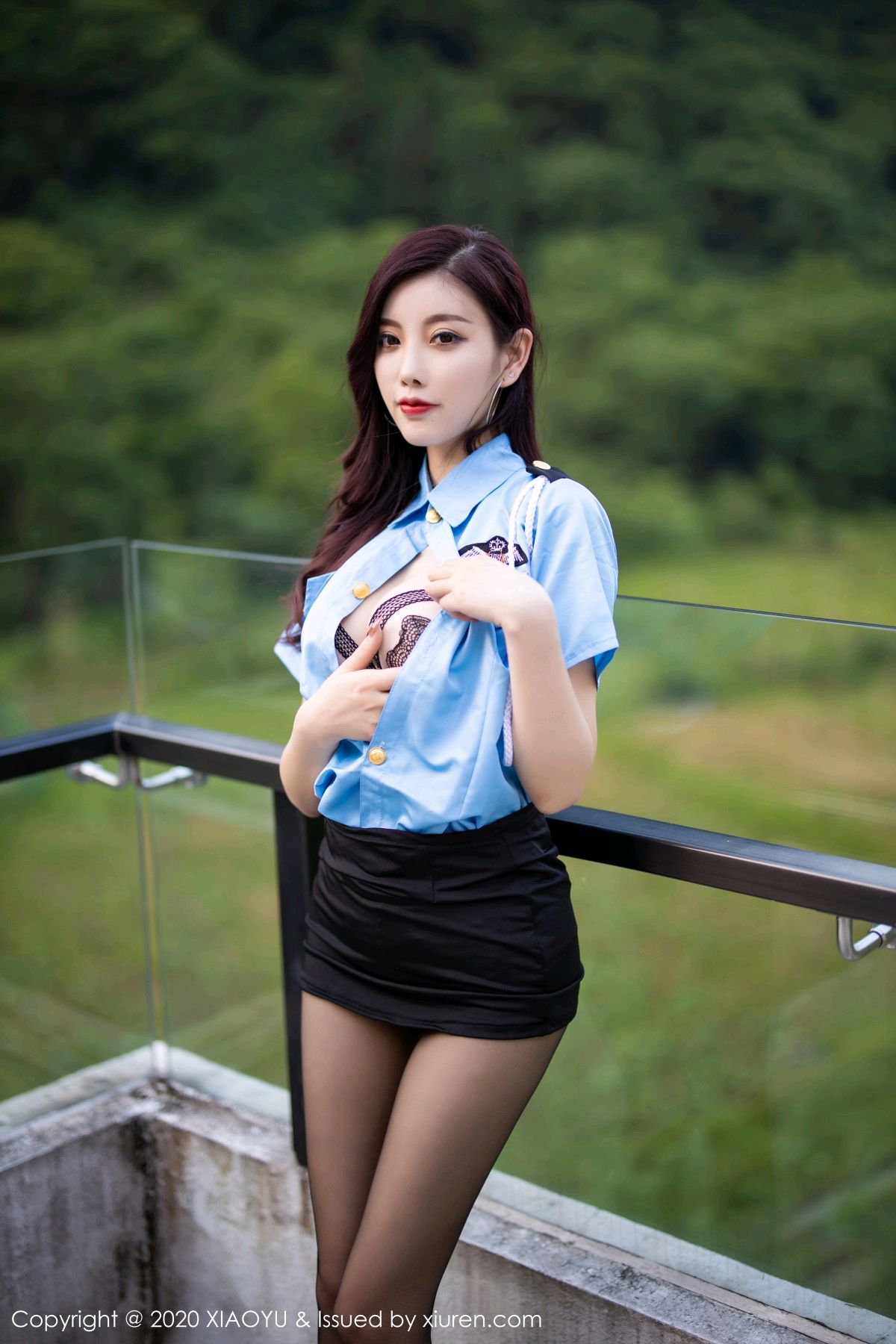 《语画界 奶油妹妹(Nai You Mei Mei) 制服写真 VOL.381》第25张,模特奶油妹妹(Nai You Mei Mei),语画界,制服主题,全套83张