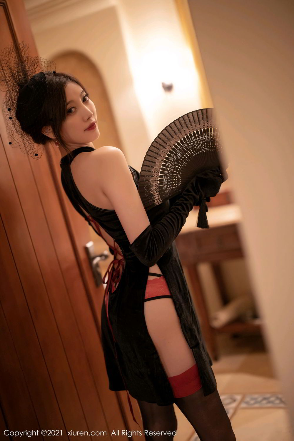 《秀人网 杨晨晨 黑丝写真 No.3041》第8张,模特杨晨晨,秀人网,黑丝主题,全套55张