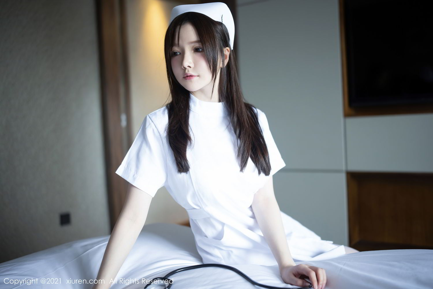 《秀人网 黄米妮 制服写真 No.3114》第1张，模特黄米妮，秀人网，制服主题，全套54张