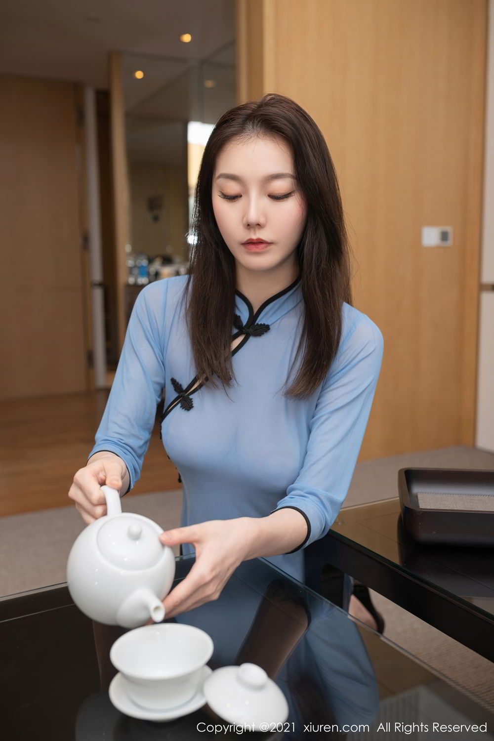 《秀人网 安然Maleah(An Ran Maleah) 制服写真 VOL.3416》第9张,模特安然Maleah(An Ran Maleah),秀人网,制服主题,全套65张