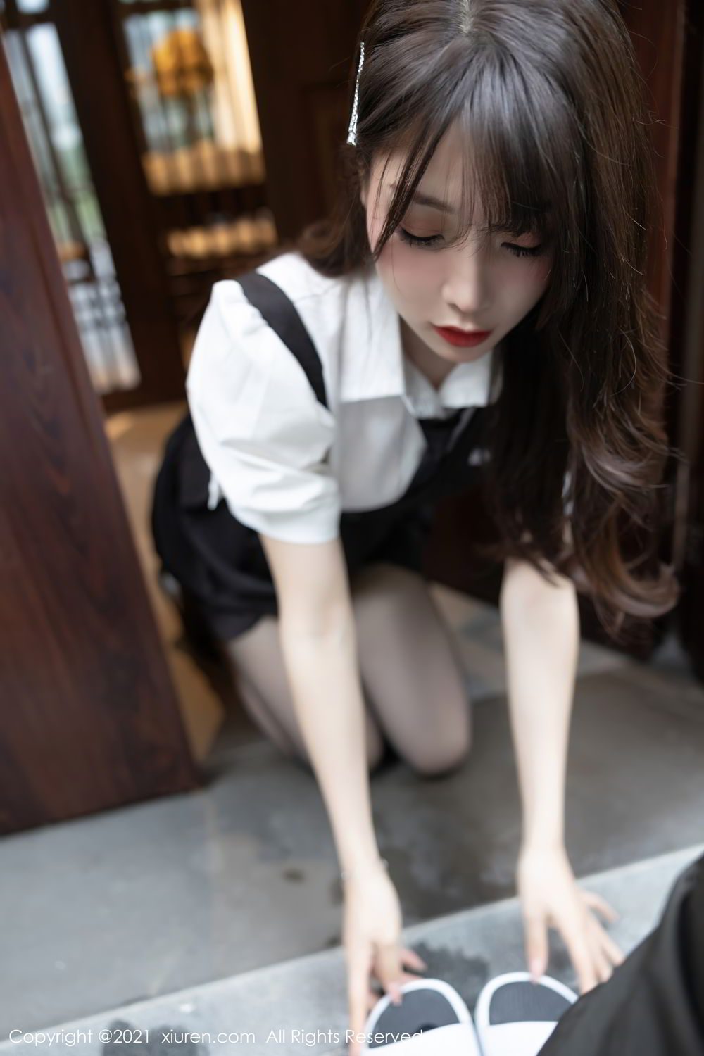 《芝芝Booty 制服写真》第7张，模特芝芝Booty，制服主题，全套100张