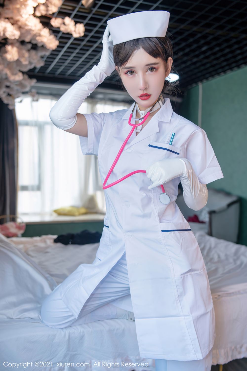 《秀人网 夏沫沫 护士写真 No.4187》第9张，模特夏沫沫，秀人网，护士主题，全套52张