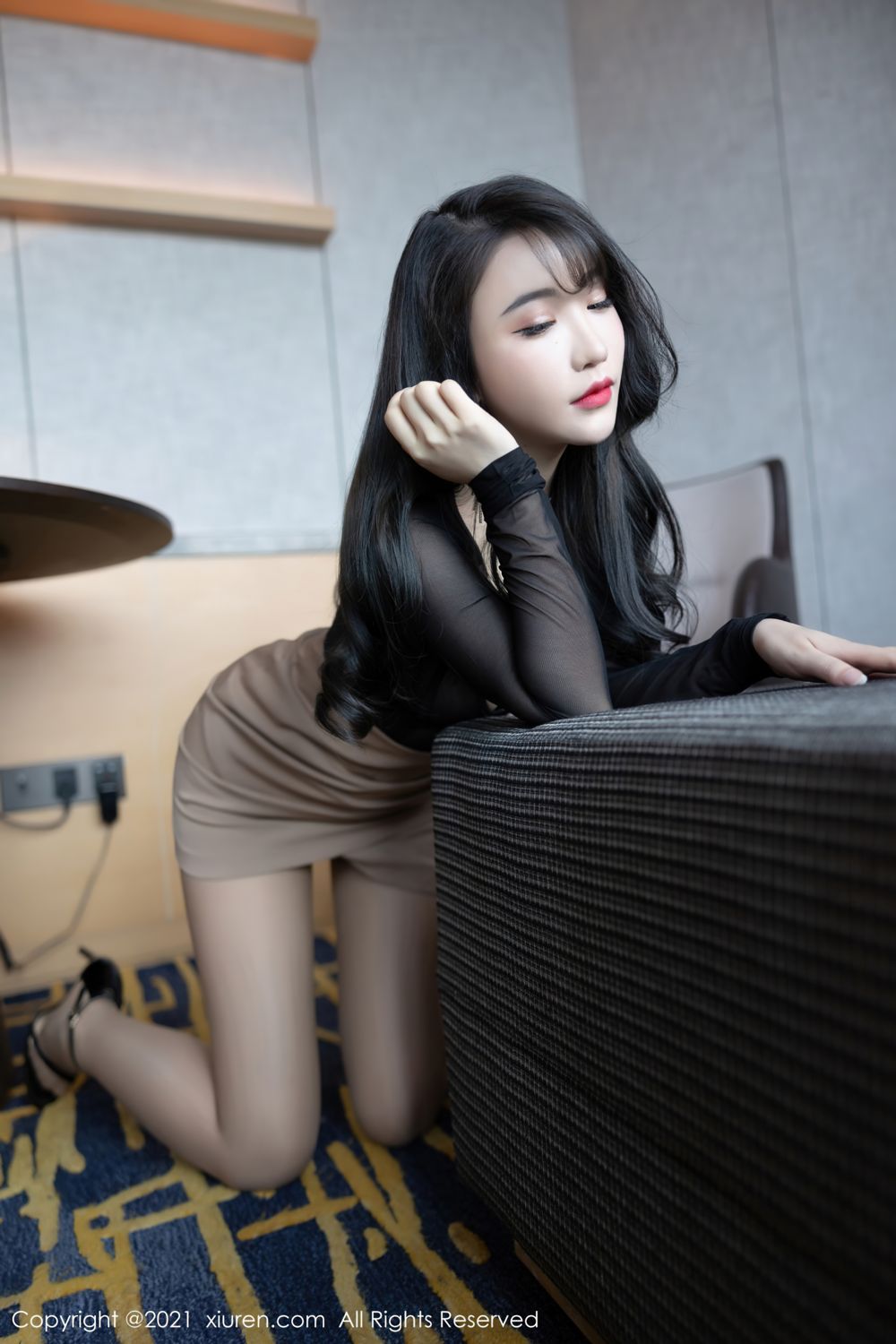 《秀人网 谢芷馨(Sindy) 黑丝写真 No.4197》第13张,模特谢芷馨(Sindy),秀人网,黑丝主题,全套75张
