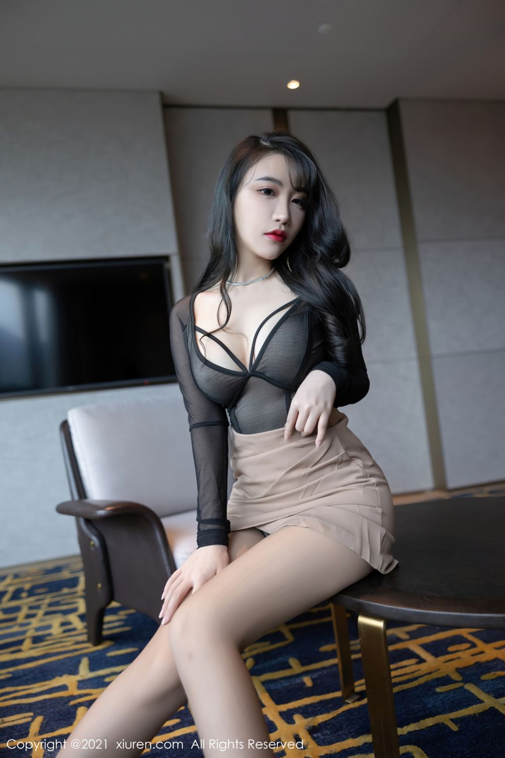 《秀人网 谢芷馨(Sindy) 黑丝写真 No.4197》第27张,模特谢芷馨(Sindy),秀人网,黑丝主题,全套75张