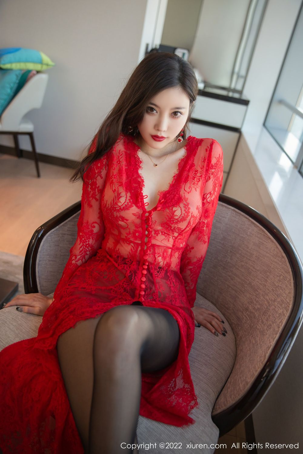 《秀人网 姜彦希(陆瓷) 黑丝写真 No.4516》第43张,模特姜彦希(陆瓷),秀人网,黑丝主题,全套84张