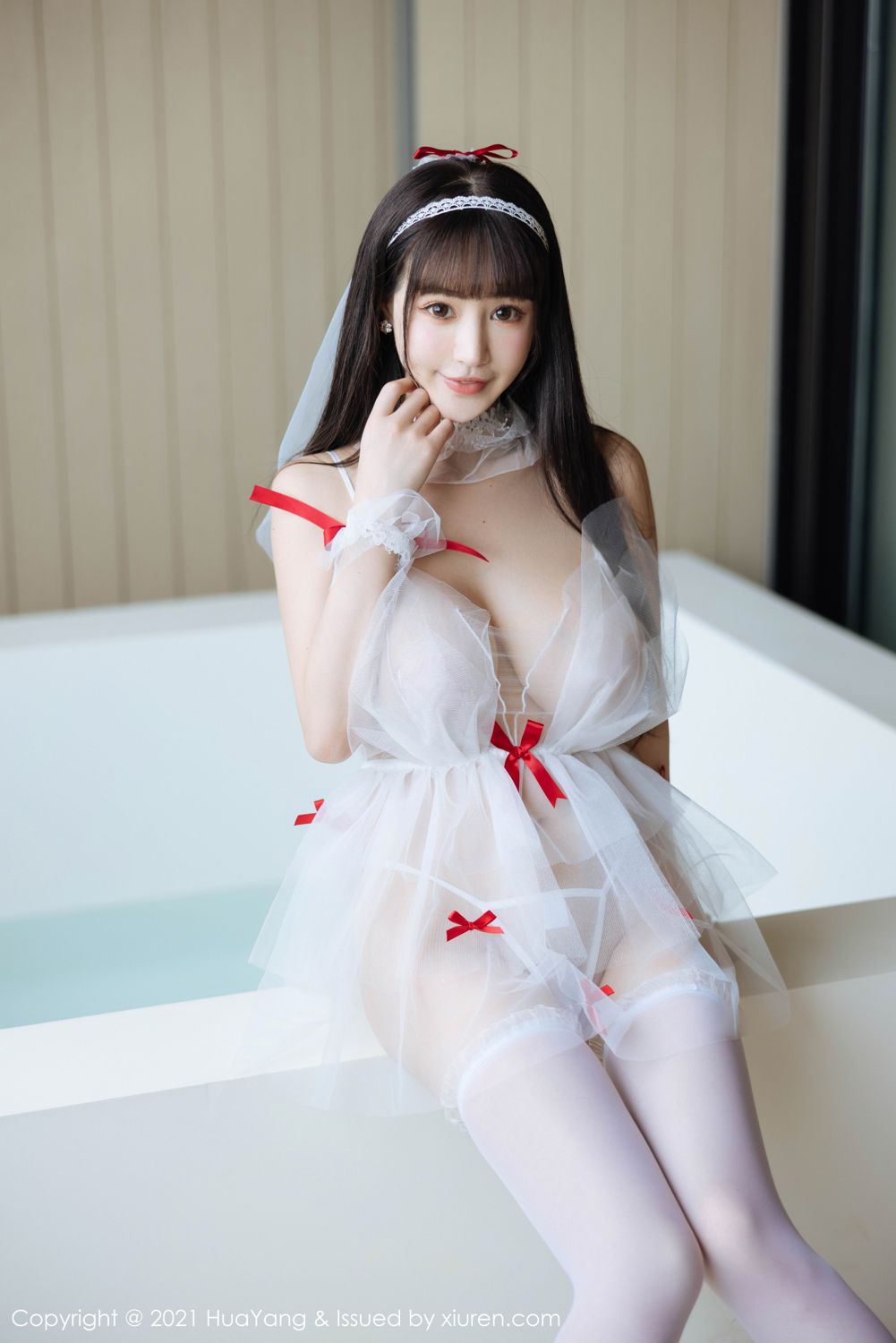 《花漾 朱可(barbie可儿) 制服写真 VOL.477》第4张,模特朱可(barbie可儿),花漾,制服主题,全套52张