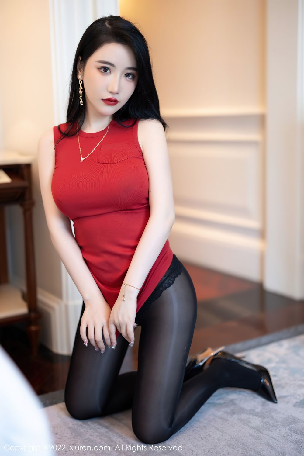 《秀人网 谢芷馨(Sindy) 黑丝写真 No.5151》第39张,模特谢芷馨(Sindy),秀人网,黑丝主题,全套86张