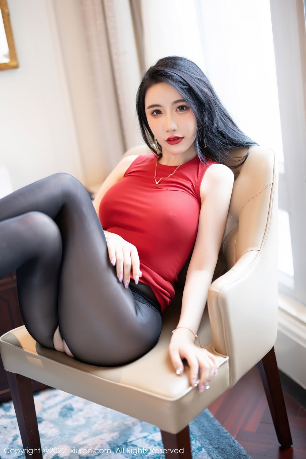 《秀人网 谢芷馨(Sindy) 黑丝写真 No.5151》第58张,模特谢芷馨(Sindy),秀人网,黑丝主题,全套86张