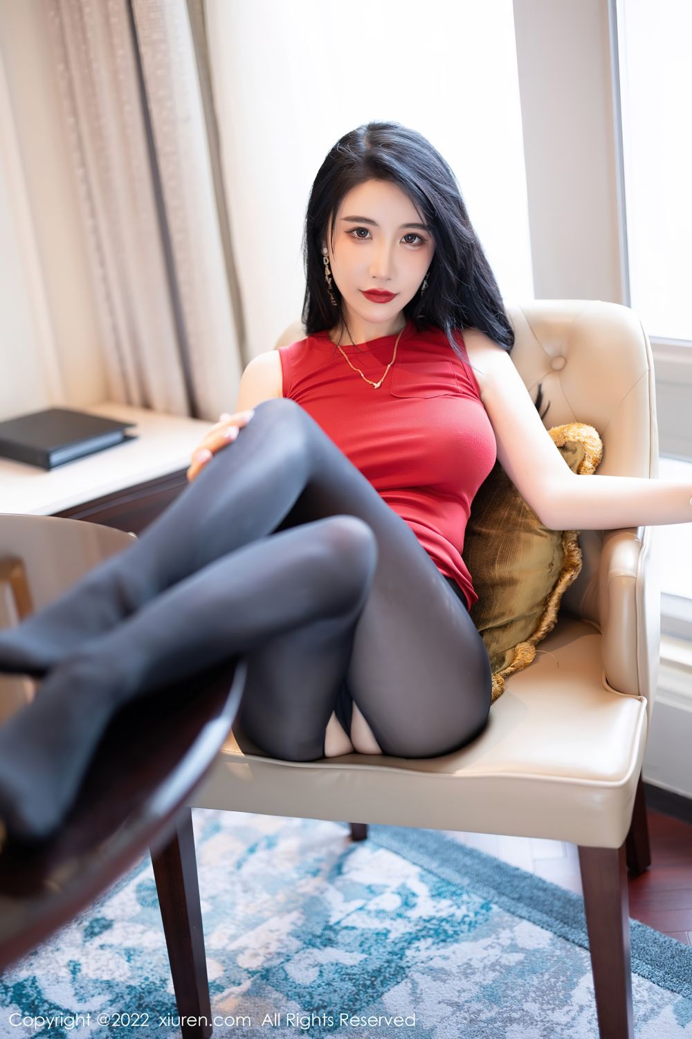 《秀人网 谢芷馨(Sindy) 黑丝写真 No.5151》第61张,模特谢芷馨(Sindy),秀人网,黑丝主题,全套86张