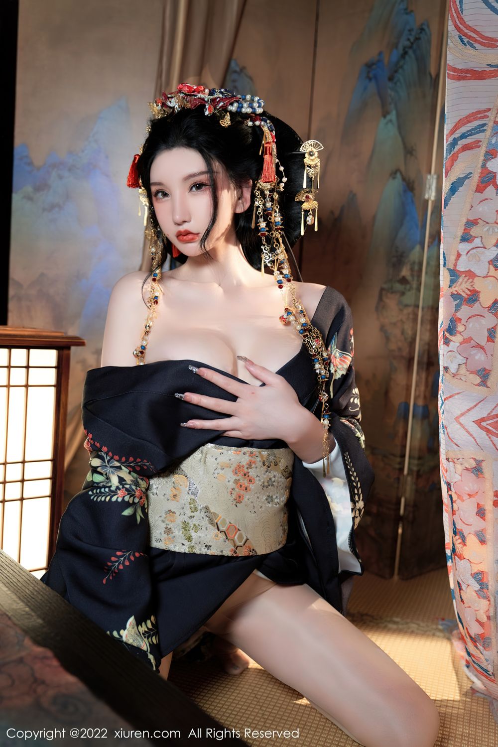 《秀人网 周于希dummy(Dummy Zhou) 和服写真 No.5537》第33张,模特周于希dummy(Dummy Zhou),秀人网,和服主题,全套67张