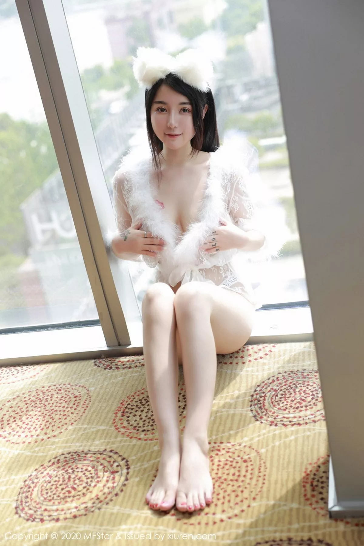 《MFStar模范学院 美七 高清写真 第353期》第1张，模特美七，mfstar，全套45张
