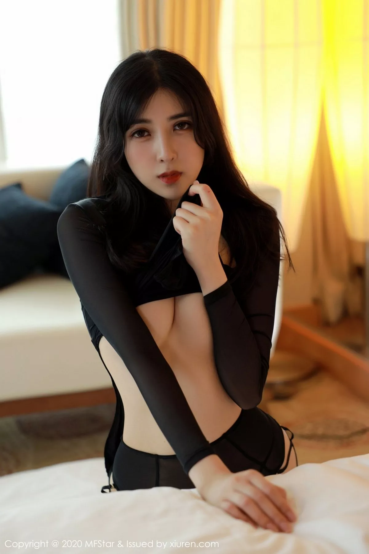 《MFStar模范学院 韩静安 高清写真 第352期》第44张，模特韩静安，mfstar，全套48张